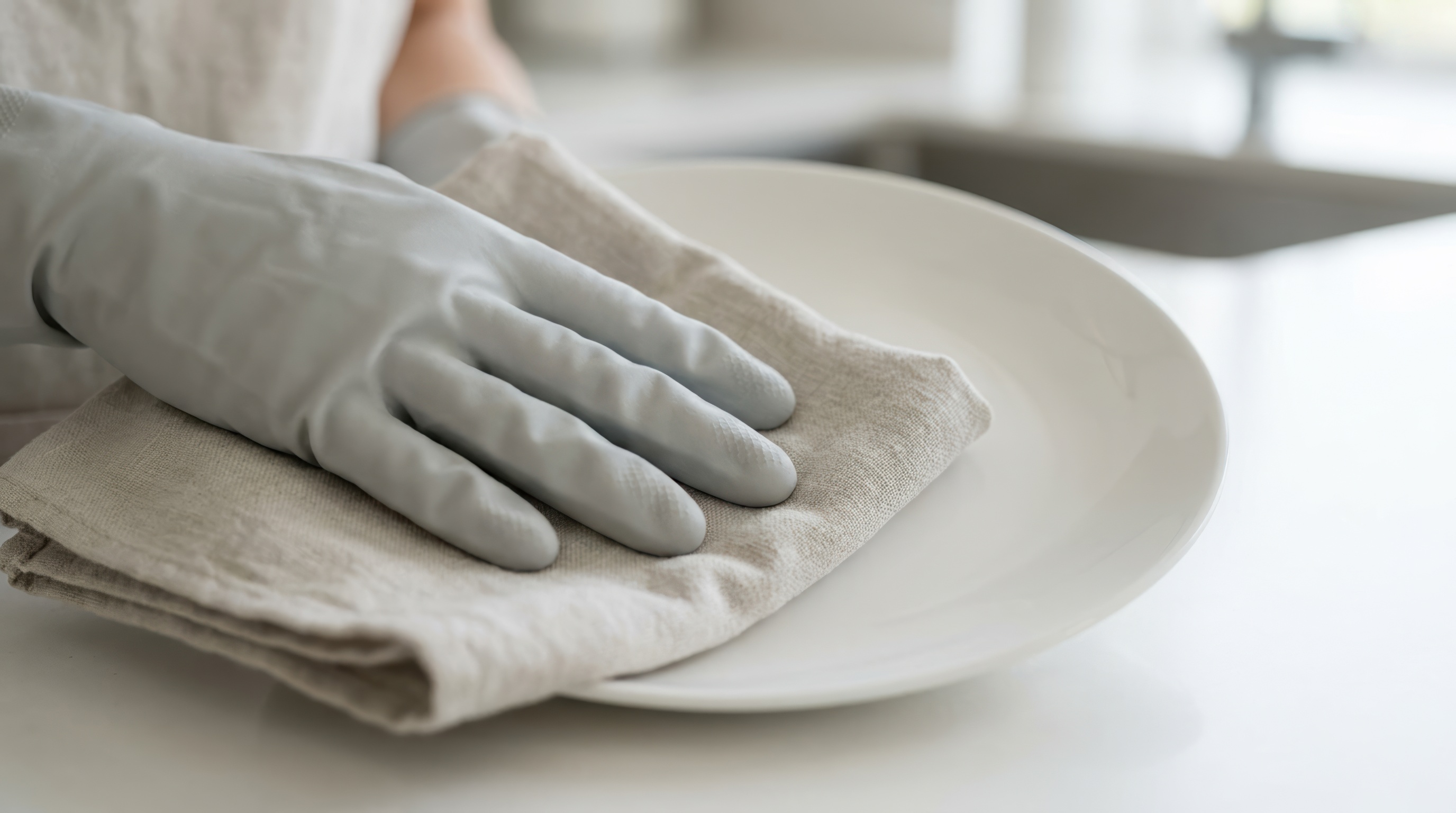 Detail cleaning of tableware