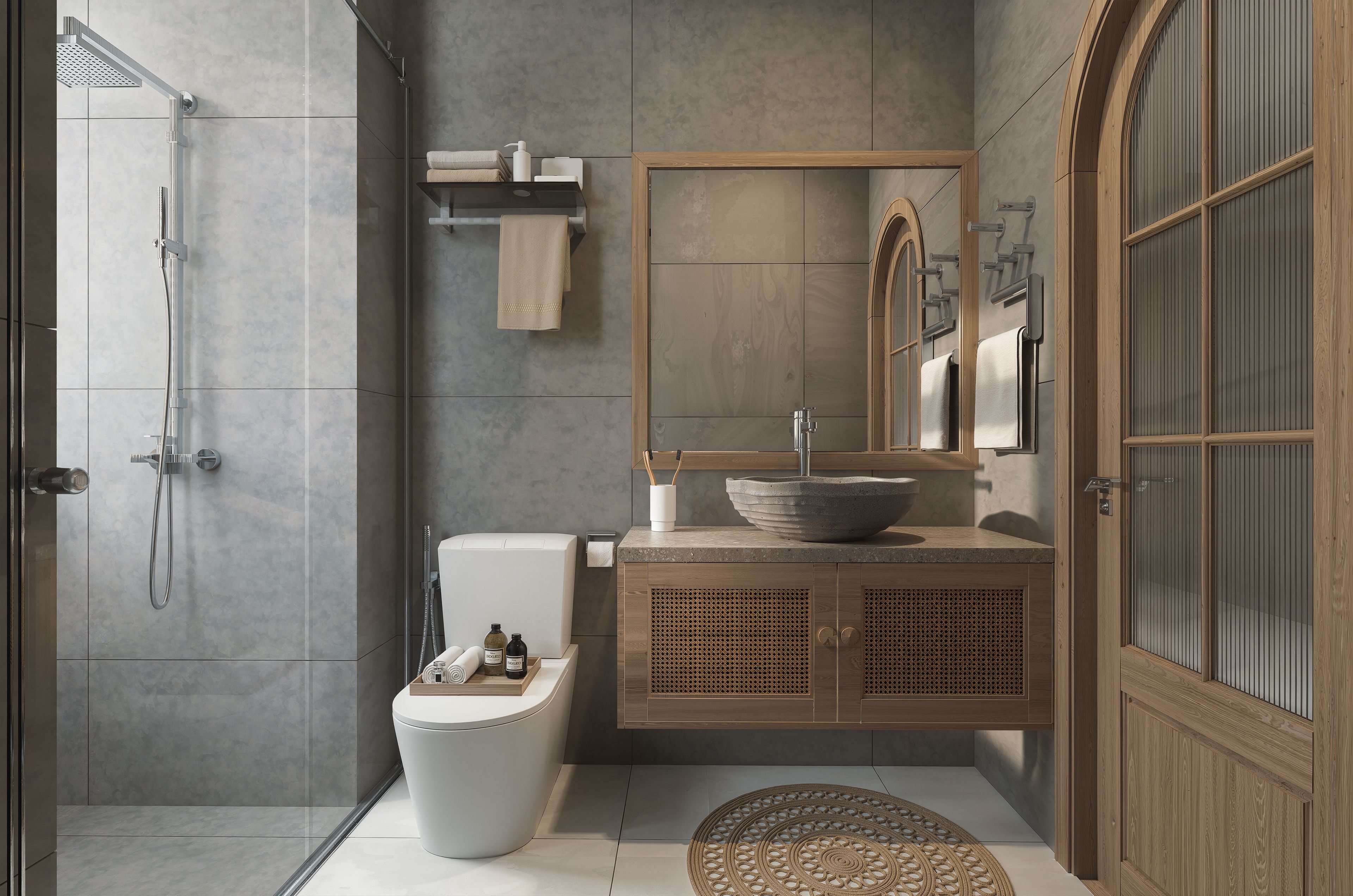 Refined bathroom detail